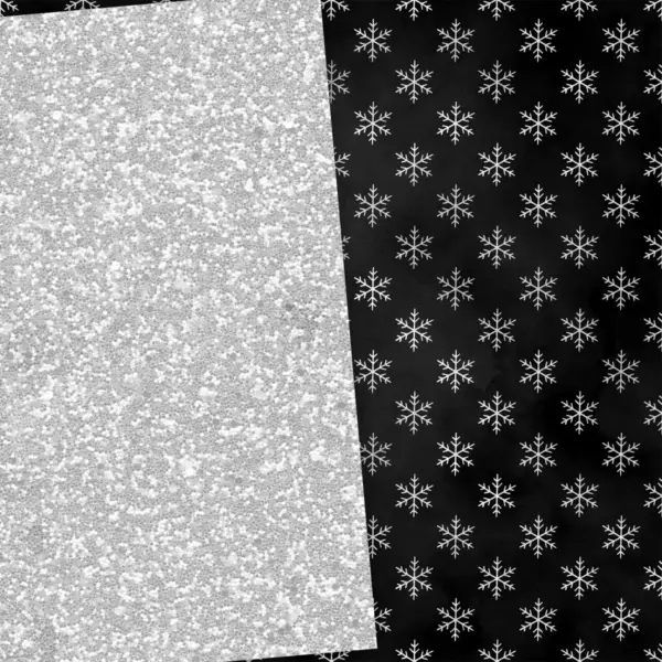 Black Holiday Seamless Digital Paper Set for Scrapbooking and Invitations, Elegant Winter Patterns for Craft Projects and Sublimation