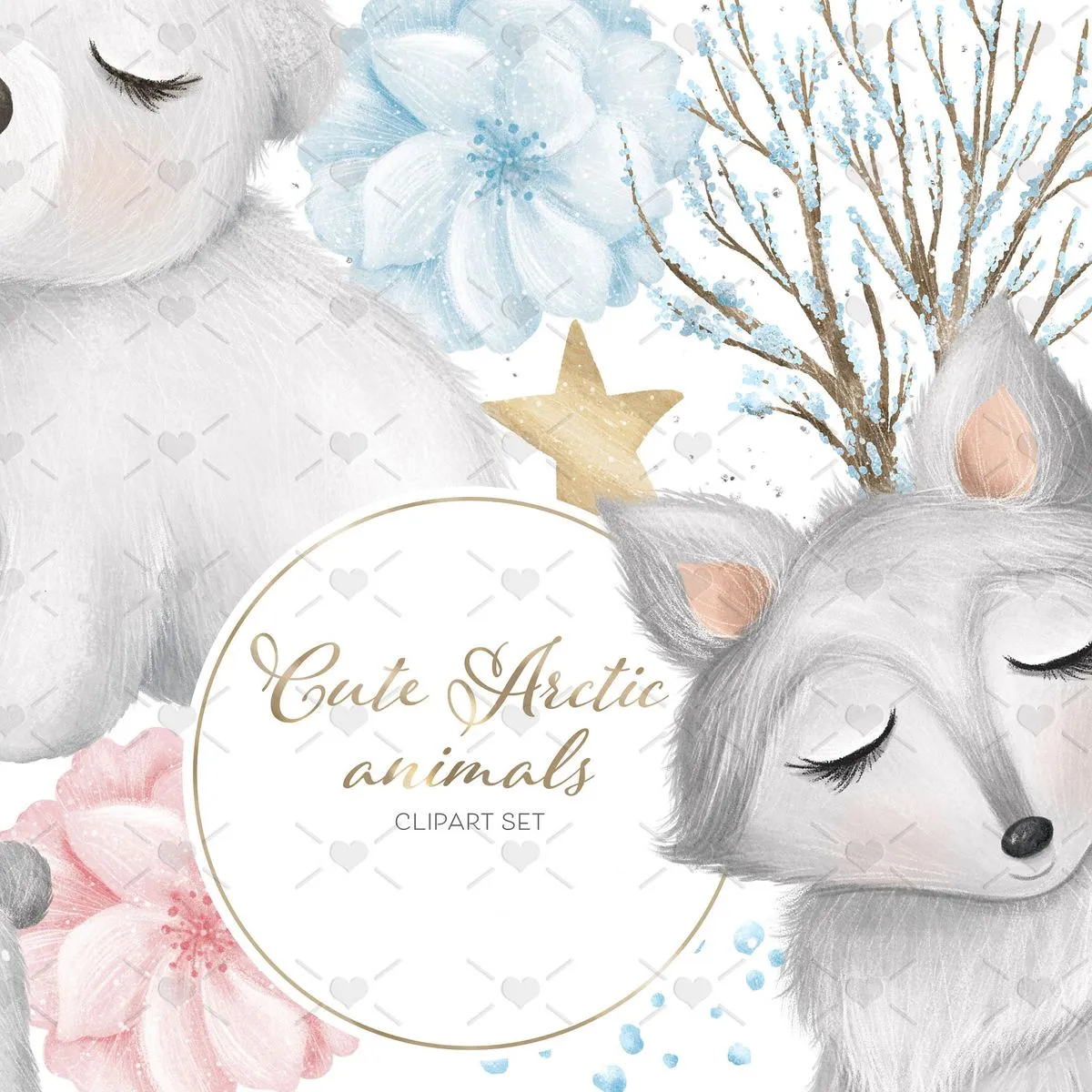 Cute Arctic Animals Clipart Set for Winter Crafts and Digital Projects Featuring Polar Bear Penguin Arctic Fox and Seal 7 Cute Arctic Animals Clipart Set for Winter Crafts and Digital Projects Featuring Polar Bear Penguin Arctic Fox and Seal