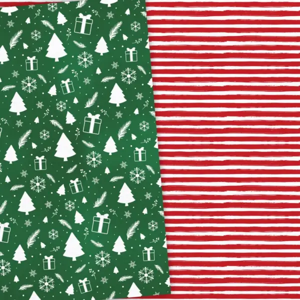 Merry Christmas Digital Paper Set for Scrapbooking and Card Making, Festive Holiday Backgrounds with Vintage Patterns and Gold Foil Accents