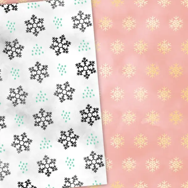 Pastel Holiday Digital Paper Set Soft Winter Patterns for Scrapbooking Invitations Junk Journals Printable Craft Backgrounds