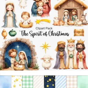 The Spirit of Christmas Clipart Pack for Holiday Crafts and Digital Scrapbooking with Whimsical Winter Illustrations and PNG Files 22 The Spirit of Christmas Clipart Pack for Holiday Crafts and Digital Scrapbooking with Whimsical Winter Illustrations and PNG Files