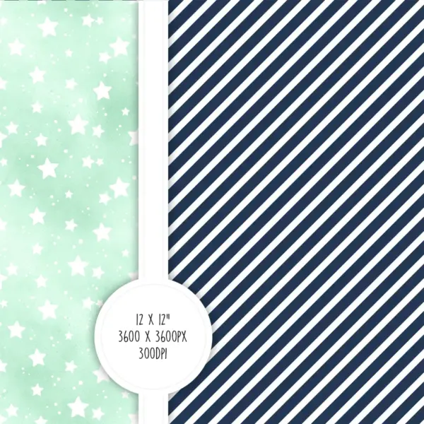 The Spirit of Christmas Digital Paper Set for Scrapbooking and Card Making with Whimsical Holiday Patterns and Gold Foil Accents