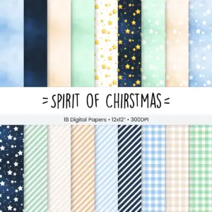 The Spirit of Christmas Digital Paper Set for Scrapbooking and Card Making with Whimsical Holiday Patterns and Gold Foil Accents 20 The Spirit of Christmas Digital Paper Set for Scrapbooking and Card Making with Whimsical Holiday Patterns and Gold Foil Accents