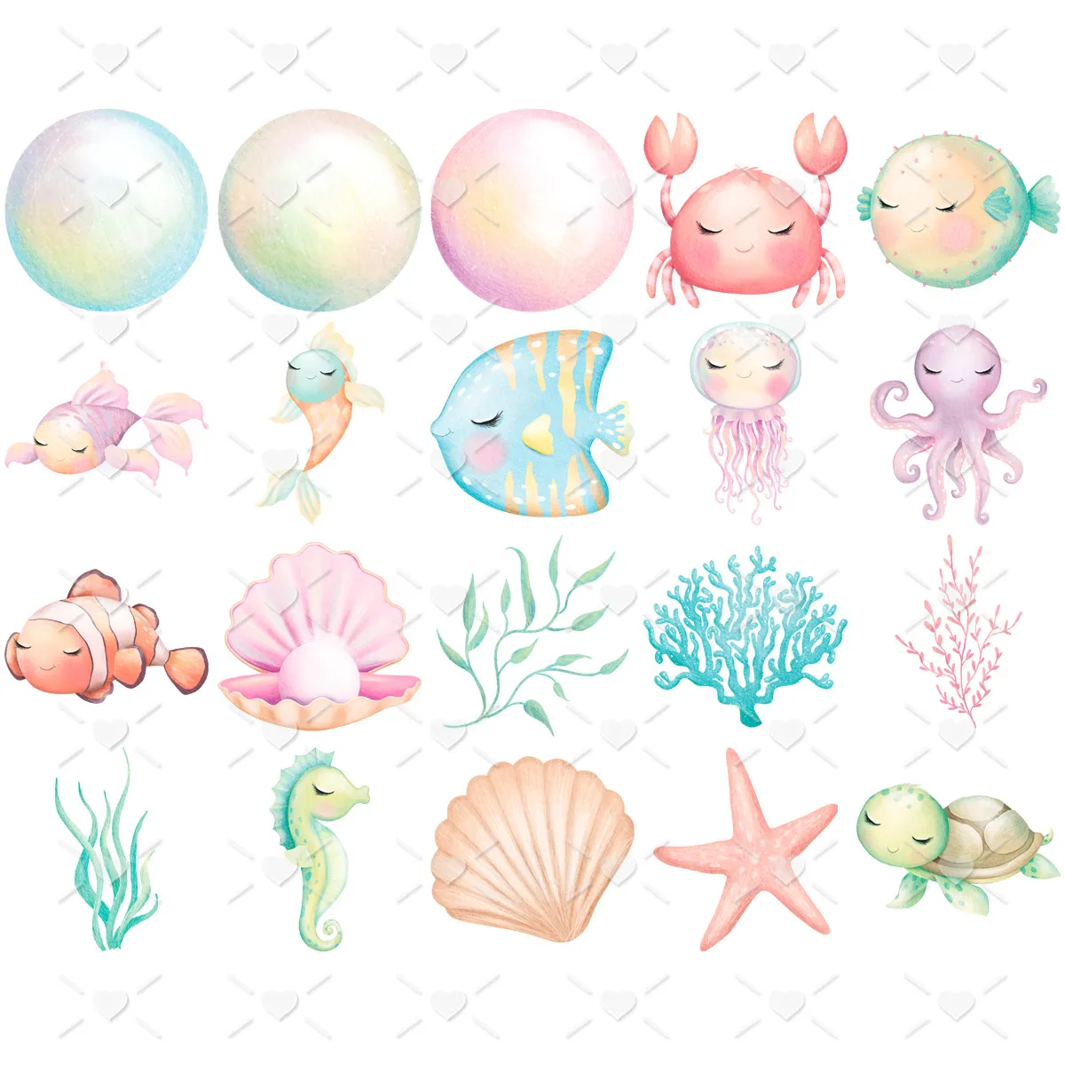 Under The Sea Watercolor Clipart Set for Scrapbooking and Digital Invitations Ocean Life Illustrations with Whales Turtles and Jellyfish 3 Under The Sea Watercolor Clipart Set for Scrapbooking and Digital Invitations Ocean Life Illustrations with Whales Turtles and Jellyfish