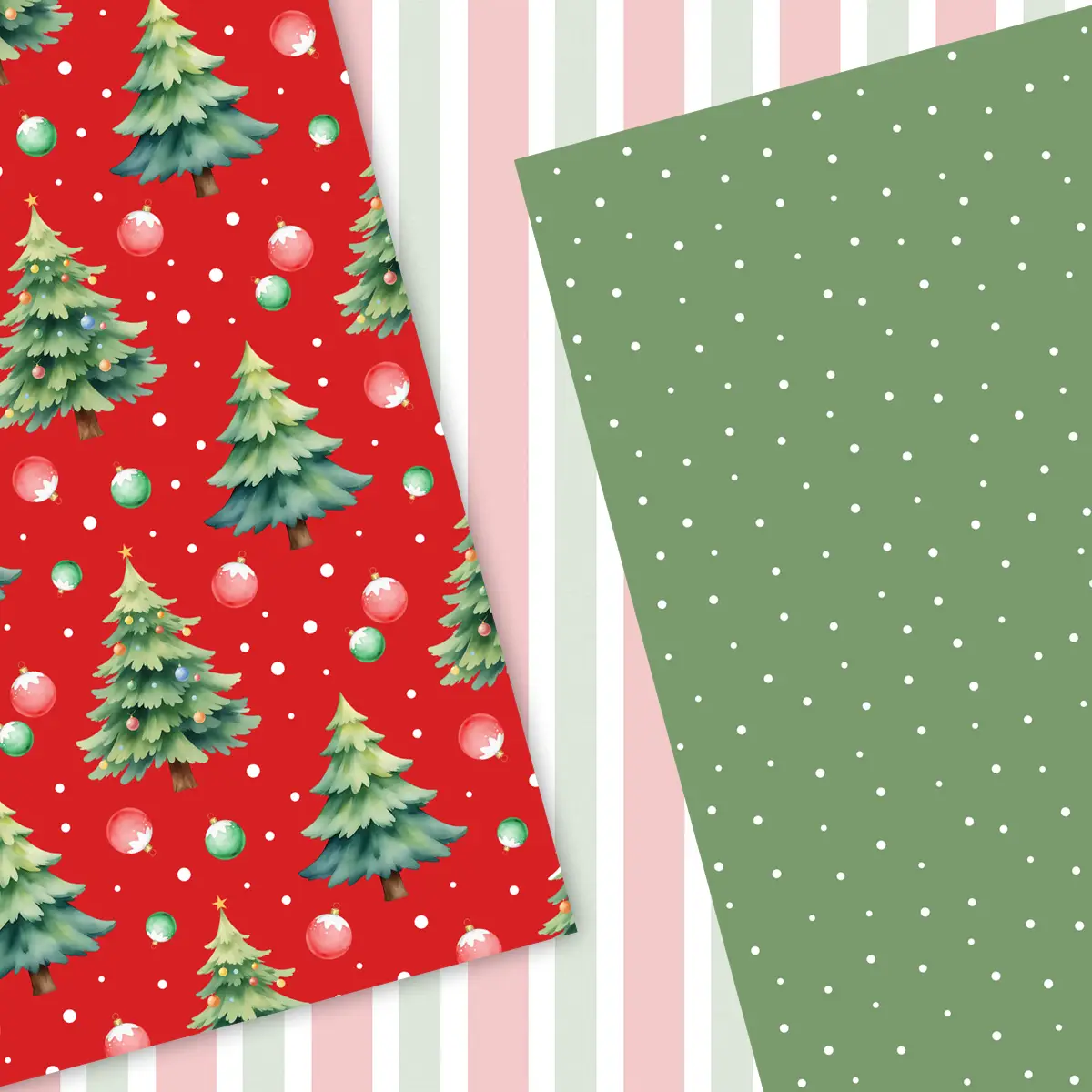 Woodland Christmas Digital Paper Set with Vintage Forest Animals and Pine Trees for Scrapbooking and Holiday Card Making 4 Woodland Christmas Digital Paper Set with Vintage Forest Animals and Pine Trees for Scrapbooking and Holiday Card Making